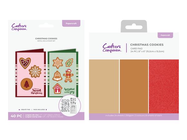 Christmas Cookies Dies, Stamp & Pad 2pc Collection
