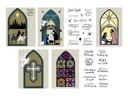 Church Window Metal Dies & Stamps 7pc Collection