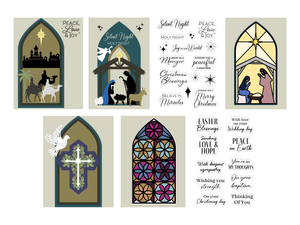 Church Window Metal Dies & Stamps 7pc Collection