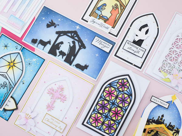 Church Window Metal Dies & Stamps 7pc Collection