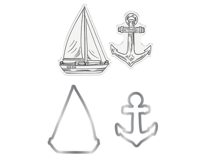 Crafter's Companion Coastal Collection Stamp & Die - Out at Sea
