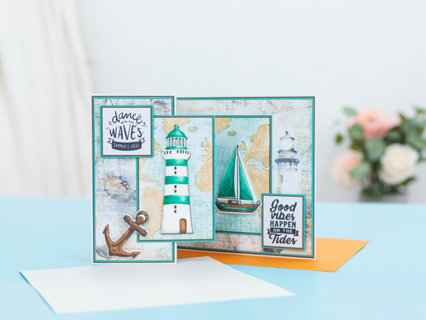 Crafter's Companion Coastal Collection Stamp & Die - Out at Sea