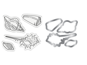 Crafter’s Companion Coastal Collection Stamp & Die - Seashells on the Seashore