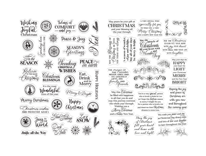 Christmas Sentiment Stamps 2pc Collection