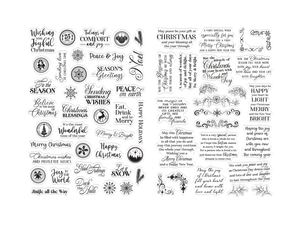 Christmas Sentiment Stamps 2pc Collection