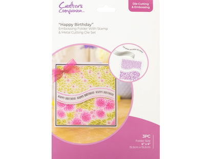 Crafters Companion - Die Cutting & Embossing - Happy Birthday