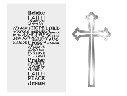 Crafter's Companion Easter Collection 6"x4" 2D Embossing Folder & Metal Die - Easter Blessings