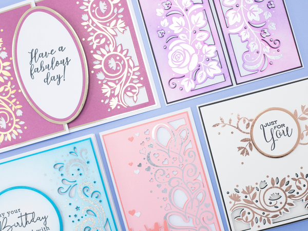 Cut In Edge'ables & Foil Rub Ons Complete 8pc Collection
