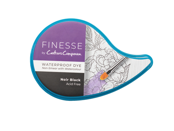 Crafter's Companion Inkpad – Finesse Water Proof (Noir Black)