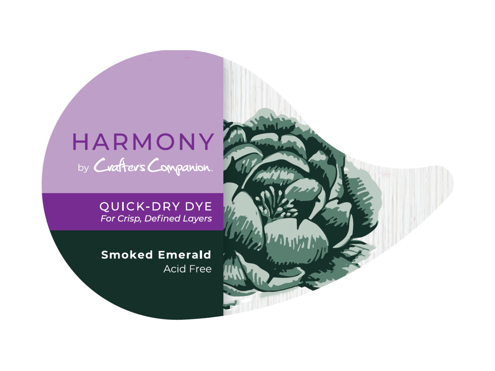 Crafter’s Companion Harmony Quick-Dry Dye Inkpad - Smoked Emerald