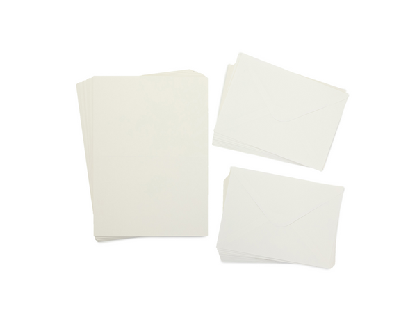 Crafter's Companion  - A5 Ivory Card & Envelopes 50pc