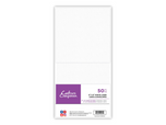 Crafter's Companion 6"x 6" White Linen Card & Envelopes - 50 Piece