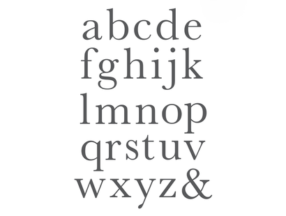 Gemini - LetterPress Press Plate - Lowercase Alphabet