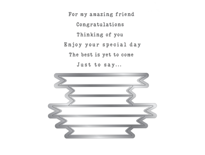 Gemini - LetterPress Press Plate and Metal Die - Lowercase Ticker Tape Sentiments