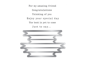 Gemini - LetterPress Press Plate and Metal Die - Lowercase Ticker Tape Sentiments