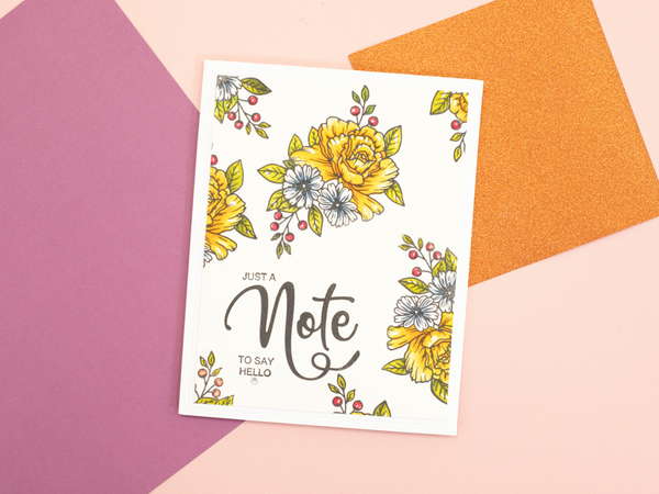 Gemini - LetterPress Press Plate - Rose Bouquet