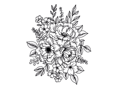 Gemini - LetterPress Press Plate - Peony