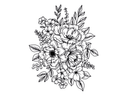 Gemini - LetterPress Press Plate - Peony