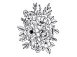 Gemini - LetterPress Press Plate - Peony