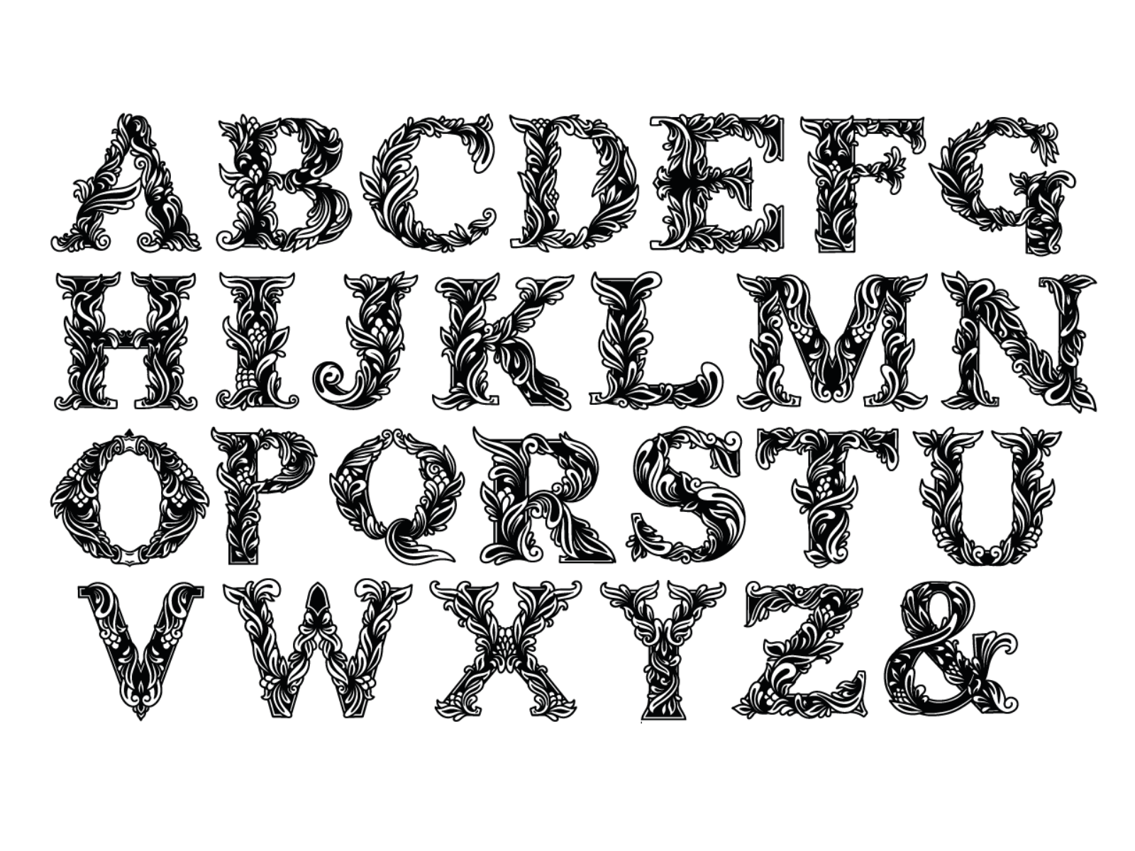 Gemini- LetterPress Press Plate - Statement Alphabet 