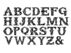 Gemini- LetterPress Press Plate - Statement Alphabet 