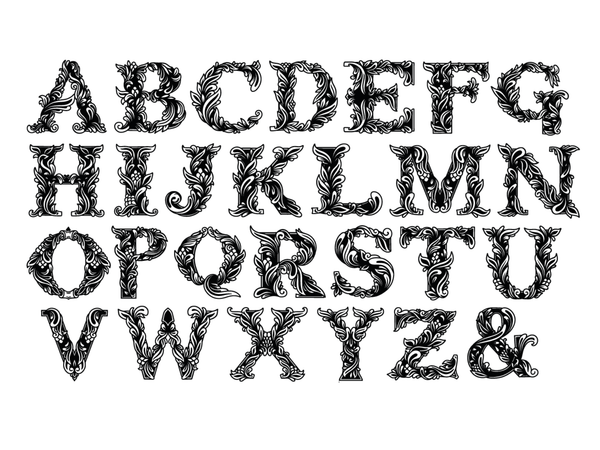 Gemini- LetterPress Press Plate - Statement Alphabet 