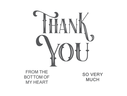 Gemini - LetterPress Press Plate - Thank You