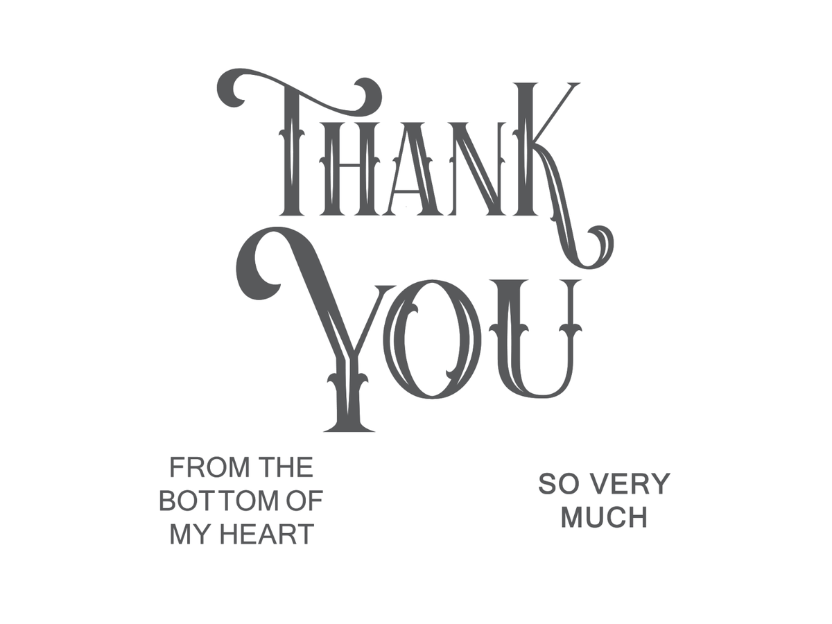 Gemini - LetterPress Press Plate - Thank You