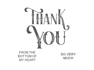 Gemini - LetterPress Press Plate - Thank You