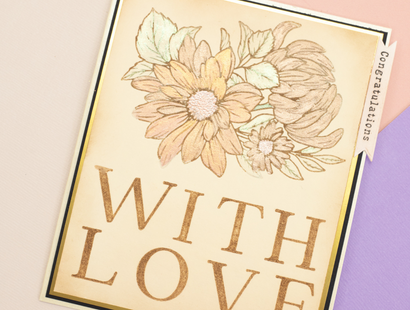 Gemini - LetterPress Press Plate and Metal Die - Lowercase Ticker Tape Sentiments