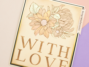 Gemini - LetterPress Press Plate and Metal Die - Lowercase Ticker Tape Sentiments