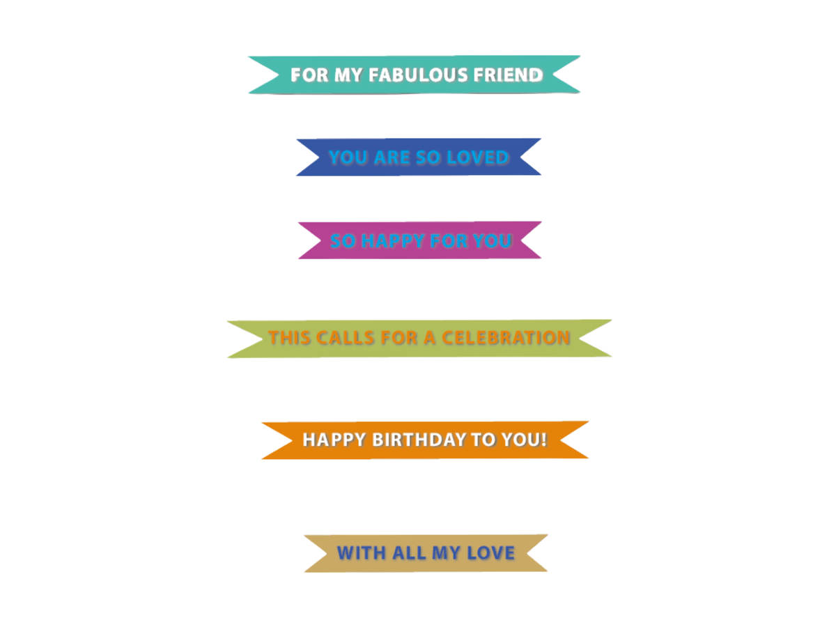 Gemini - LetterPress Press Plate and Metal Die - Uppercase Ticker Tape Sentiments