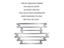 Gemini - LetterPress Press Plate and Metal Die - Uppercase Ticker Tape Sentiments