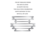 Gemini - LetterPress Press Plate and Metal Die - Uppercase Ticker Tape Sentiments