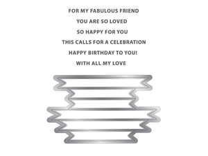 Gemini - LetterPress Press Plate and Metal Die - Uppercase Ticker Tape Sentiments