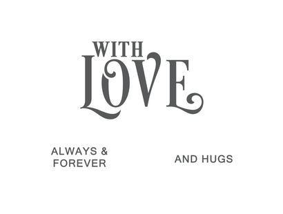 Gemini - LetterPress Press Plate - With Love