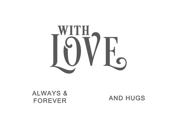 Gemini - LetterPress Press Plate - With Love