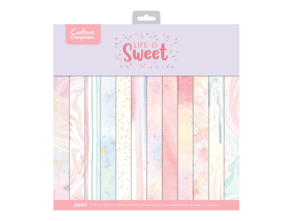 Life is Sweet - Pastel Vintage Ice Cream Paper Pad 12" x 12"