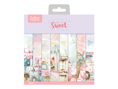 Life is Sweet - Pastel Pearlescent Vintage Ice Cream Paper Pad 6" x 6"