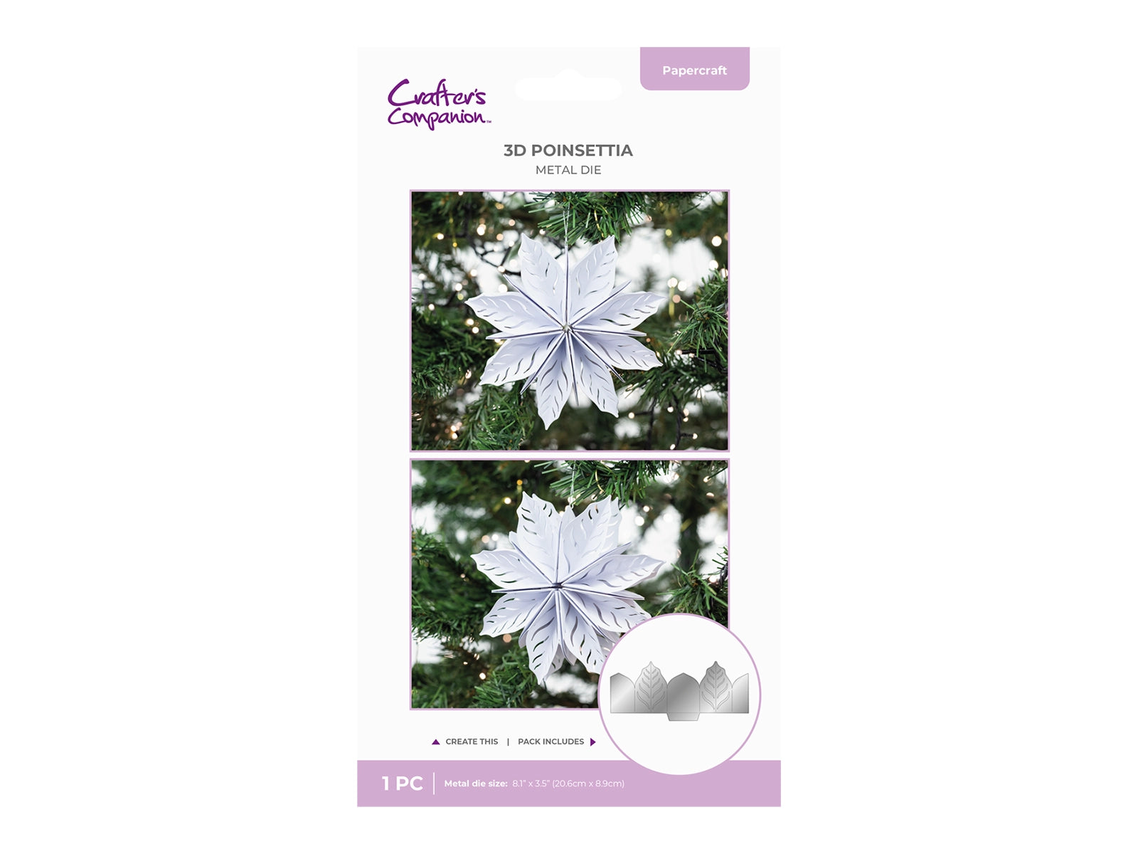 Crafter’s Companion Metal Die - 3D Poinsettia 