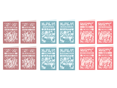 Interchangeable Sentiment Create-a-Card Die Set 3pc Collection