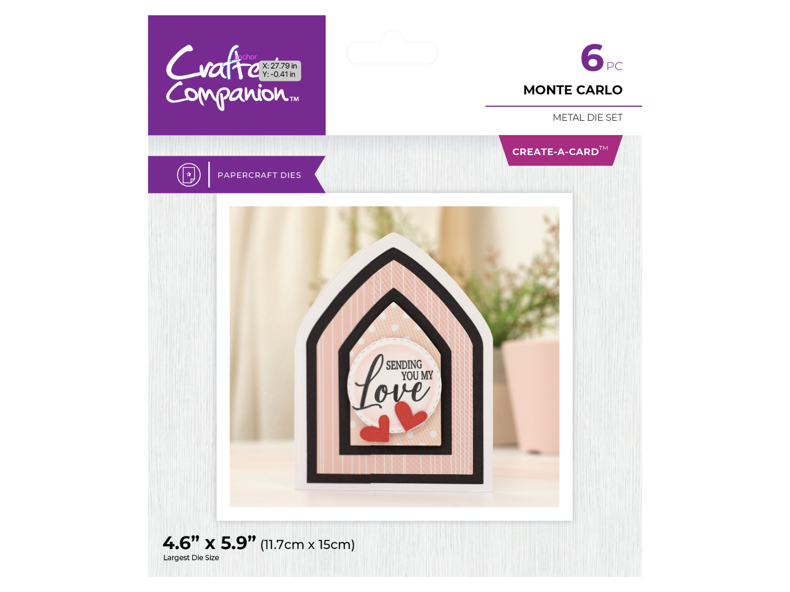 Crafter's Companion Metal Dies Create a Card - Monte Carlo