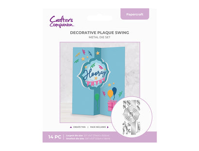 Crafters Companion Metal Die - Decorative Plaque Swing