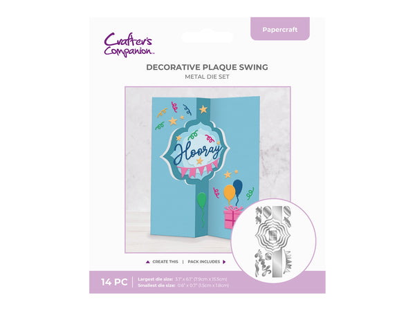 Crafters Companion Metal Die - Decorative Plaque Swing