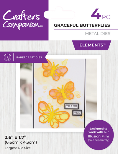Crafter's Companion Metal Die Graceful Butterflies