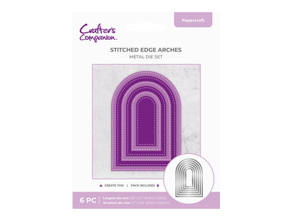Crafter's Companion Metal Die - Stitched Edge Arches