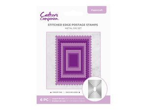 Crafter's Companion Metal Die - Stitched Edge Postage Stamps