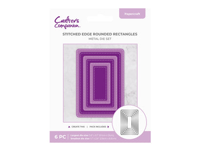 Crafter's Companion Metal Die - Stitched Edge Rounded Rectangles