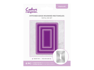 Crafter's Companion Metal Die - Stitched Edge Rounded Rectangles