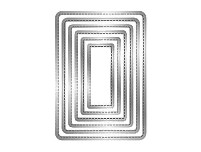 Crafter's Companion Metal Die - Stitched Edge Rounded Rectangles